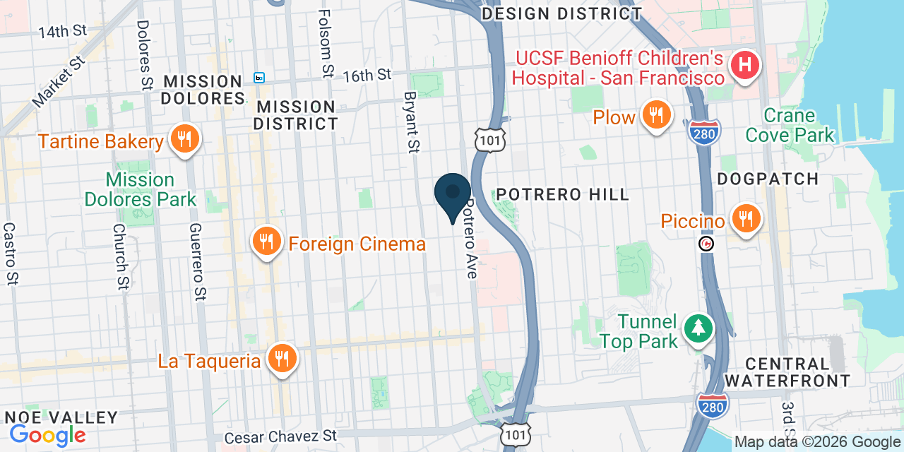 Map showing San Francisco, San Francisco County, CA