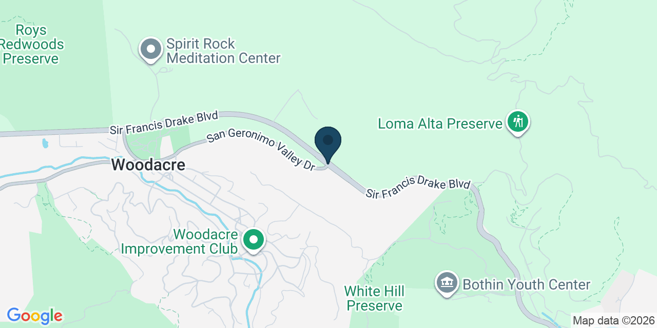 Map showing Marin County, CA