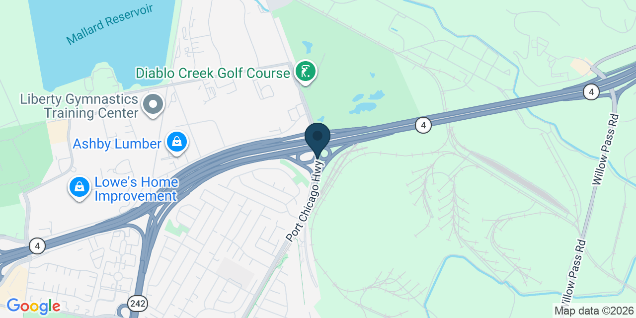 Map showing Contra Costa County, CA