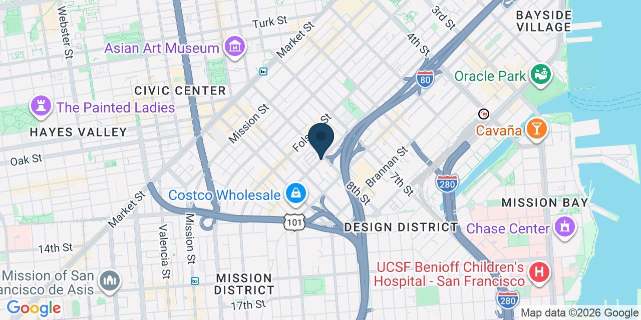 Map showing San Francisco, San Francisco County, CA