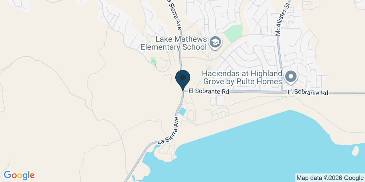 Map showing El Sobrante, Riverside County, CA
