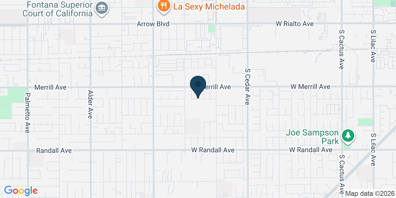 Map showing Rialto, San Bernardino County, CA