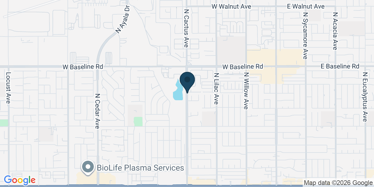 Map showing Rialto, San Bernardino County, CA