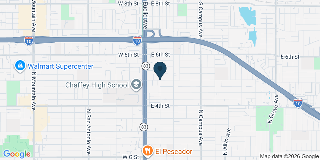 Map showing Ontario, San Bernardino County, CA