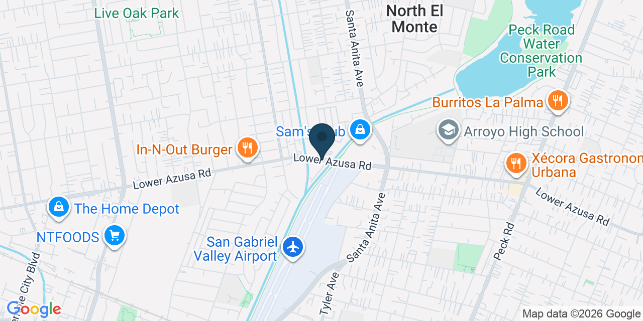 Map showing Los Angeles County, CA