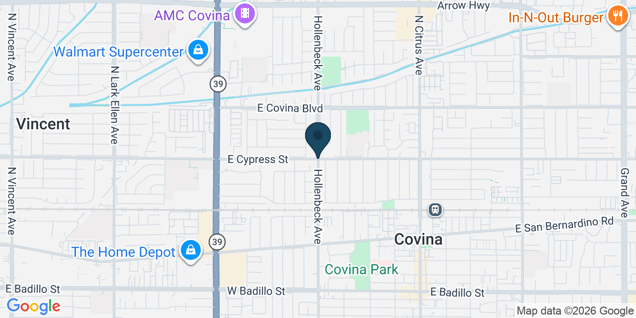 Map showing Los Angeles County, CA