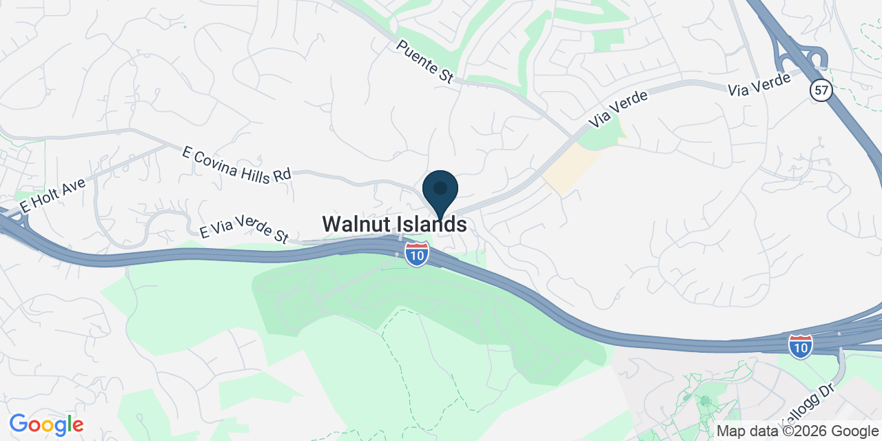 Map showing Walnut Islands, Los Angeles County, CA