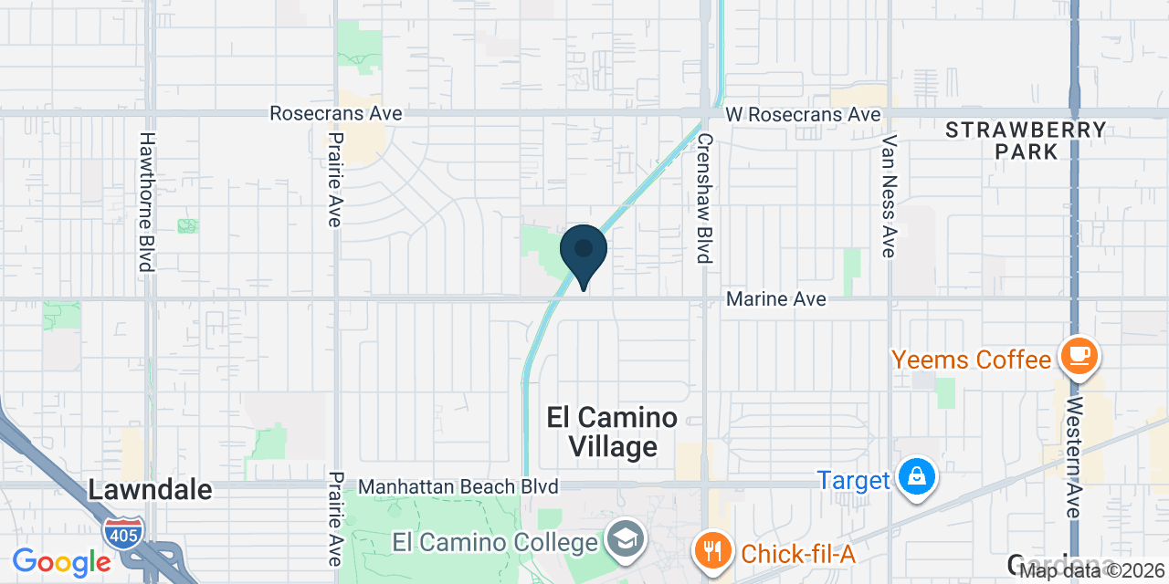 Map showing Gardena, Los Angeles County, CA