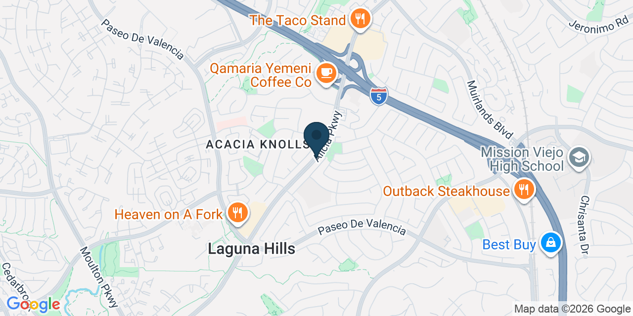 Map showing Orange County, CA