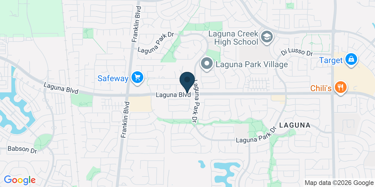 Map showing Elk Grove, Sacramento County, CA