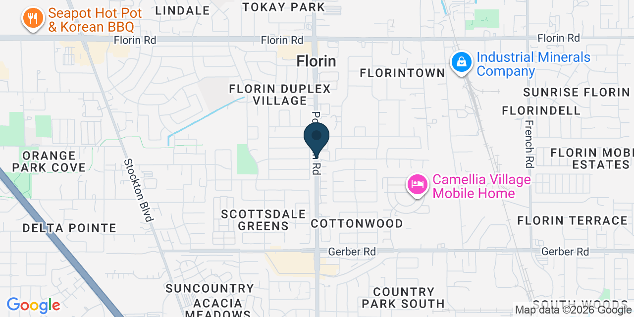 Map showing Florin, Sacramento County, CA