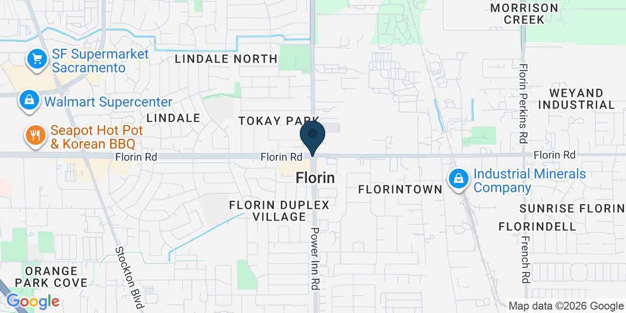 Map showing Florin, Sacramento County, CA