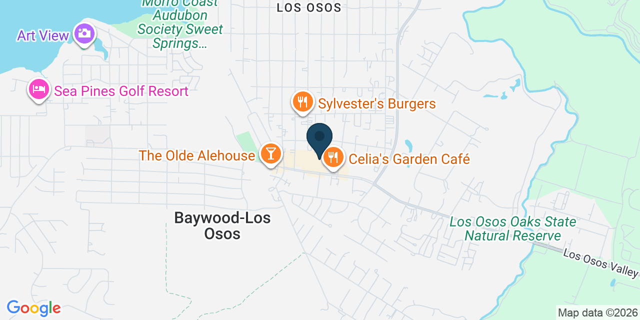 Map showing Baywood-Los Osos, San Luis Obispo County, CA