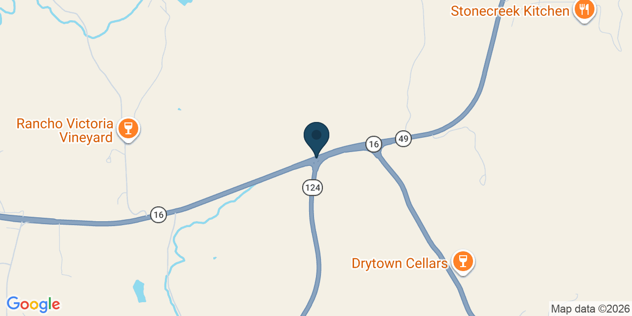 Map showing Amador County, CA