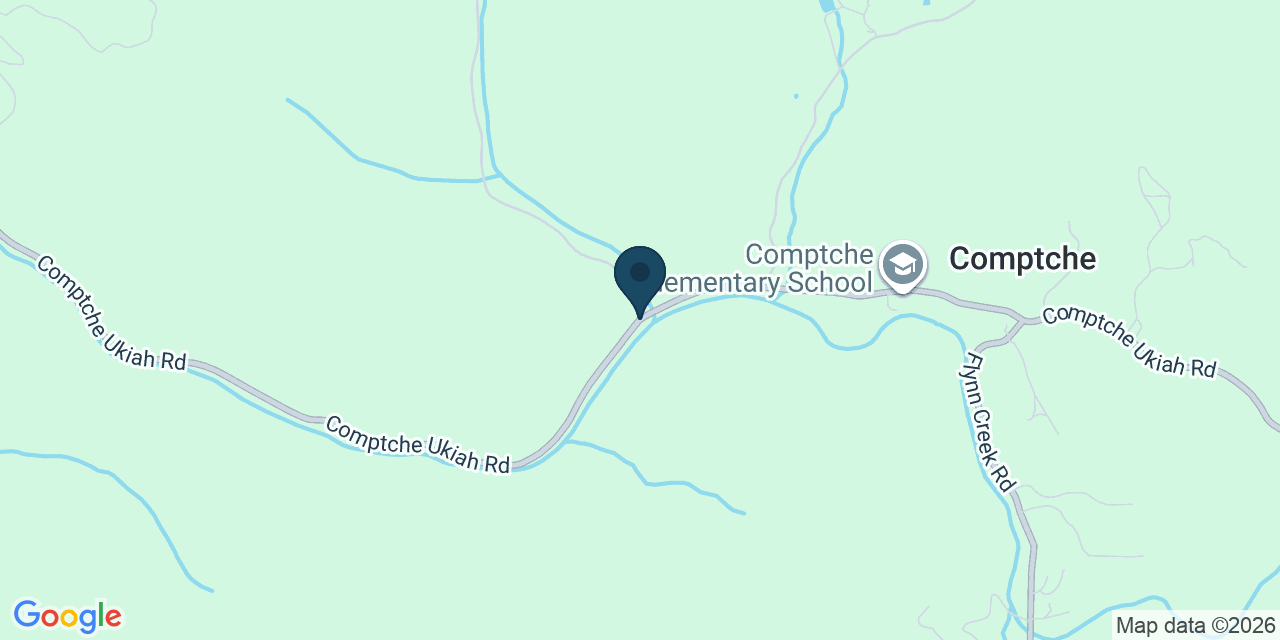 Map showing Mendocino County, CA