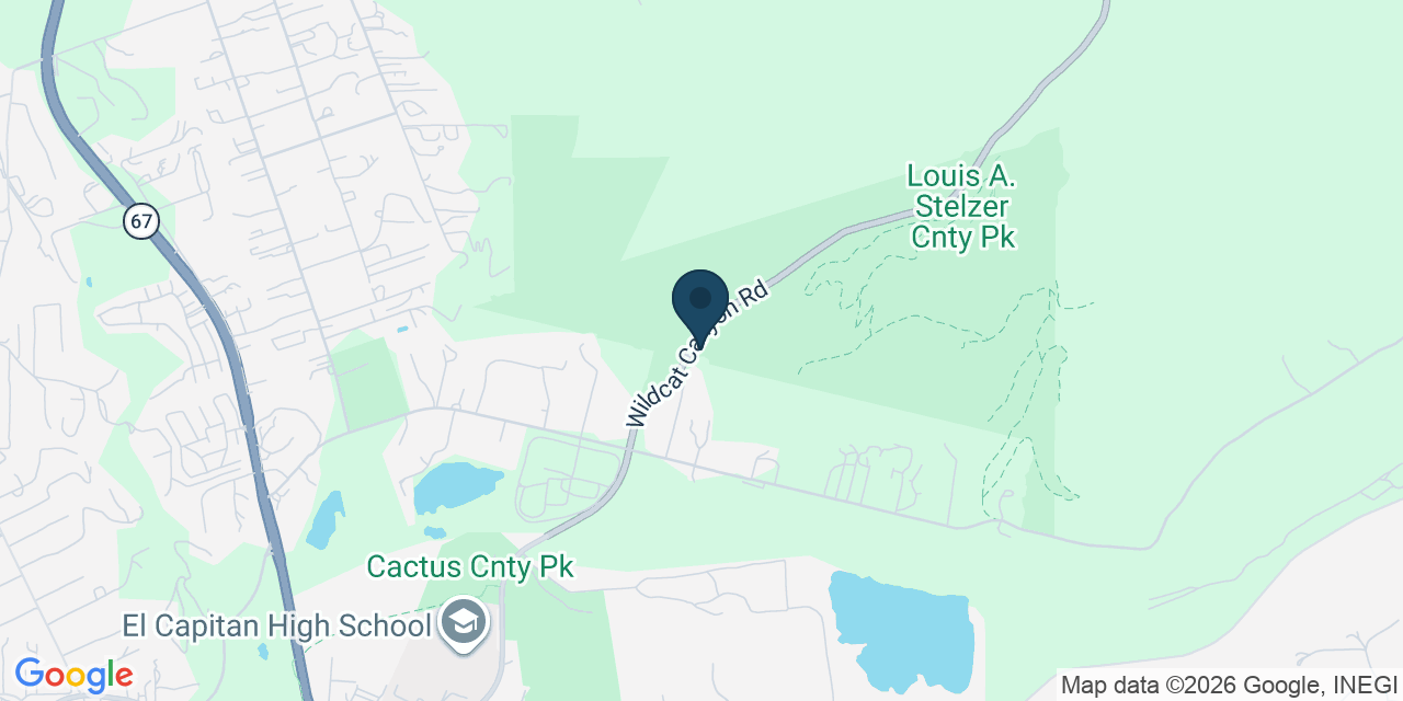 Map showing Lakeside, San Diego County, CA