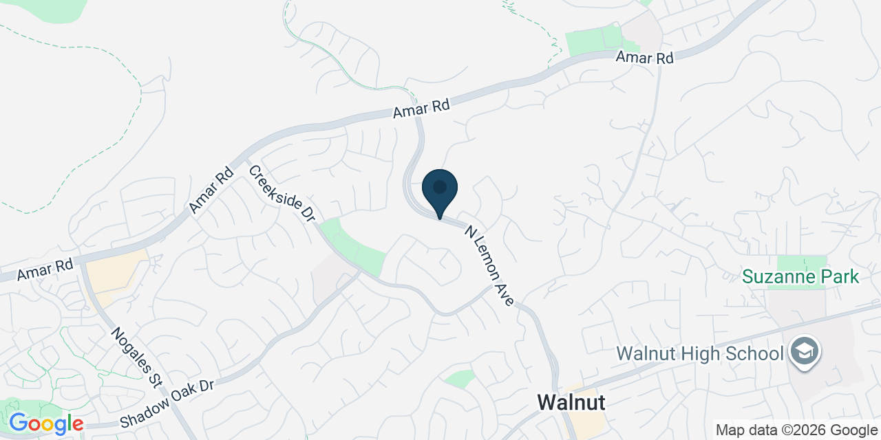Map showing Walnut, Los Angeles County, CA