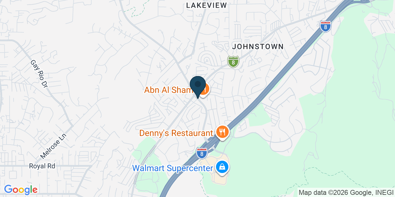 Map showing Winter Gardens, San Diego County, CA