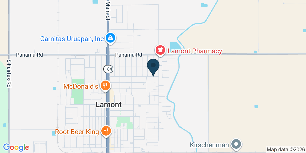 Map showing Lamont, Kern County, CA
