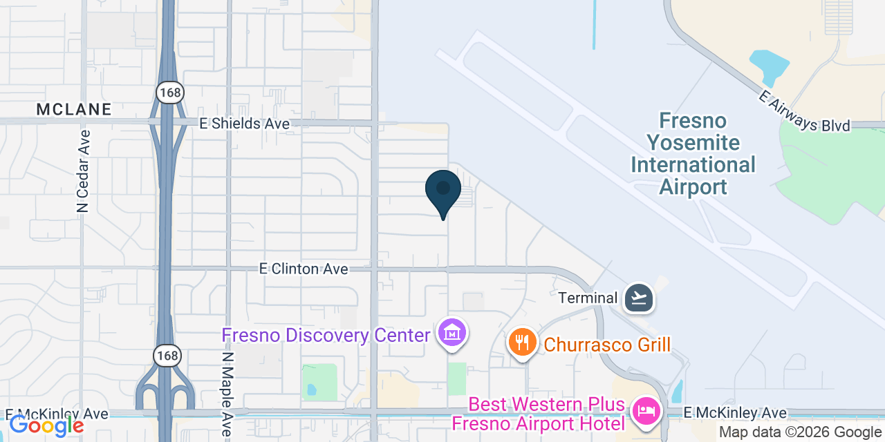 Map showing Fresno, Fresno County, CA
