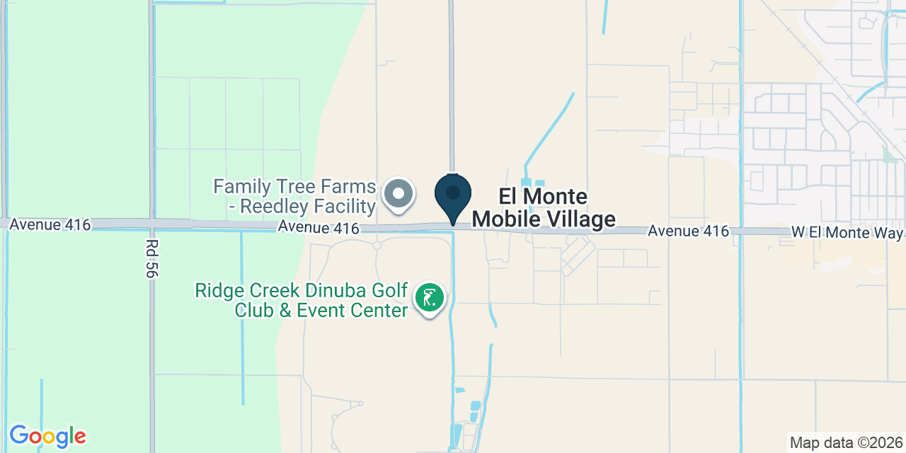 Map showing Tulare County, CA