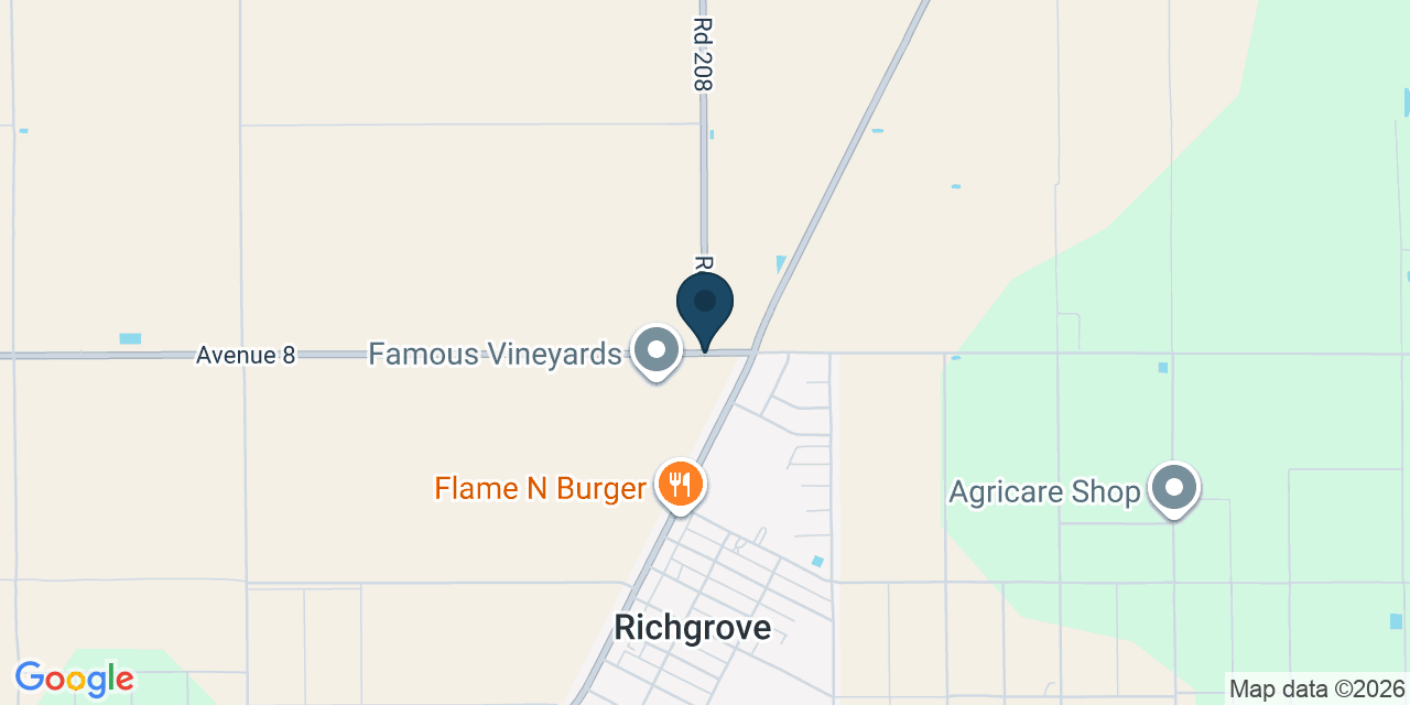 Map showing Tulare County, CA