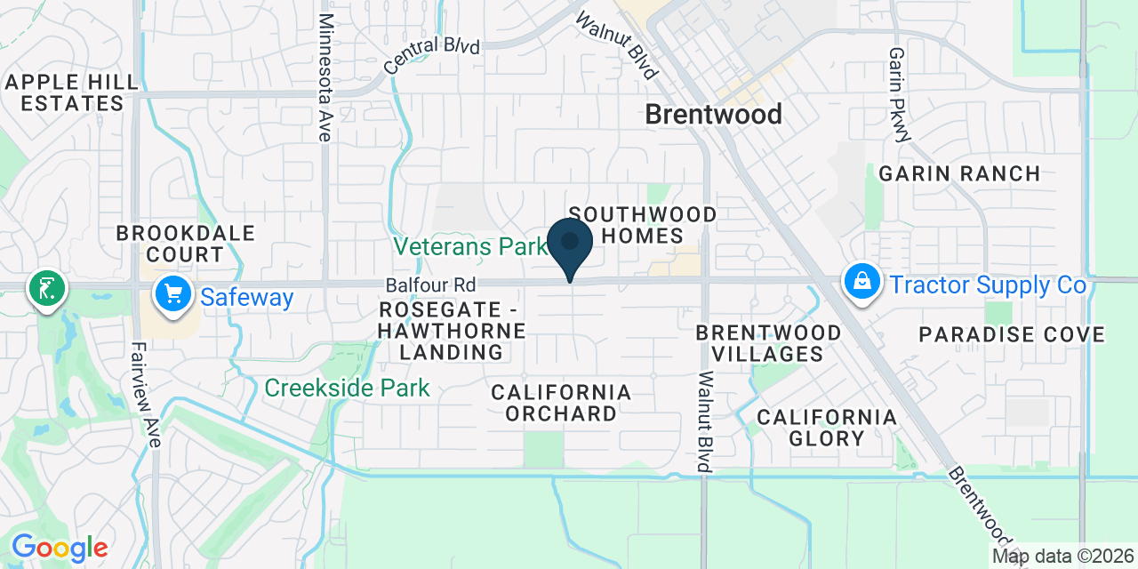 Map showing Contra Costa County, CA