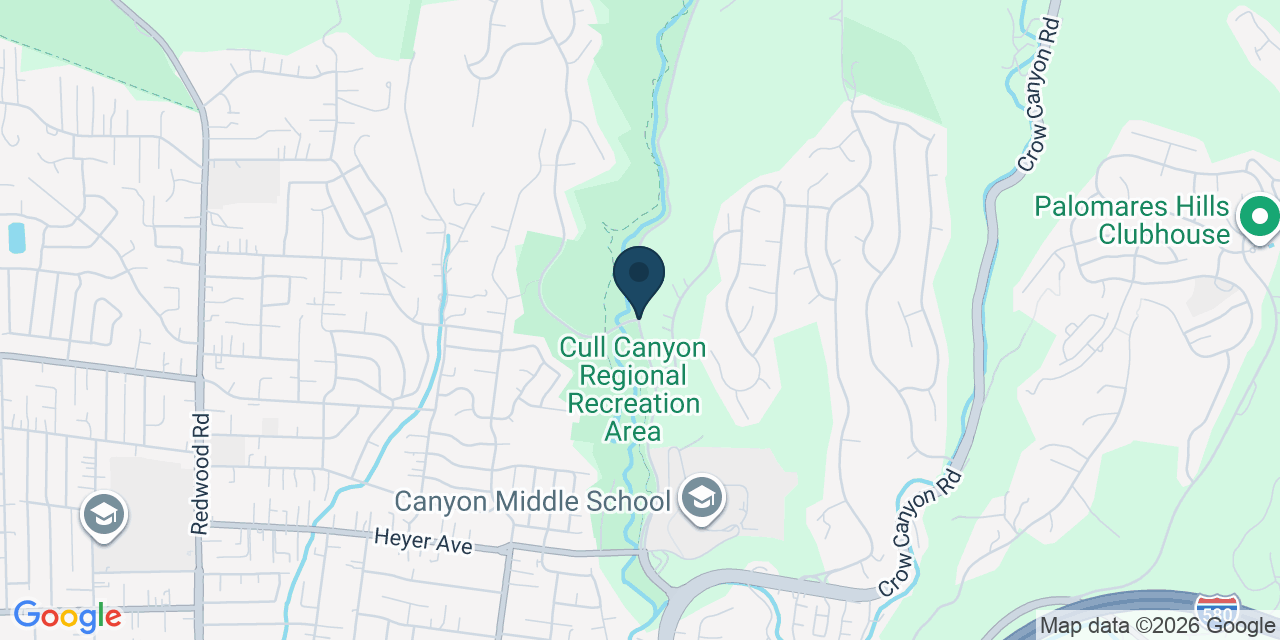 Map showing Castro Valley, Alameda County, CA