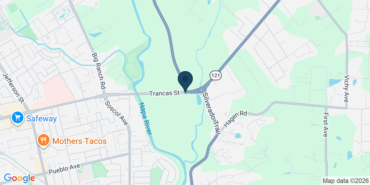 Map showing Napa County, CA