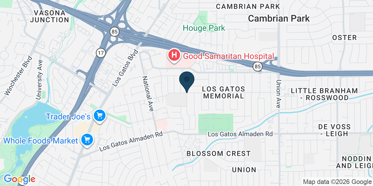 Map showing Santa Clara County, CA