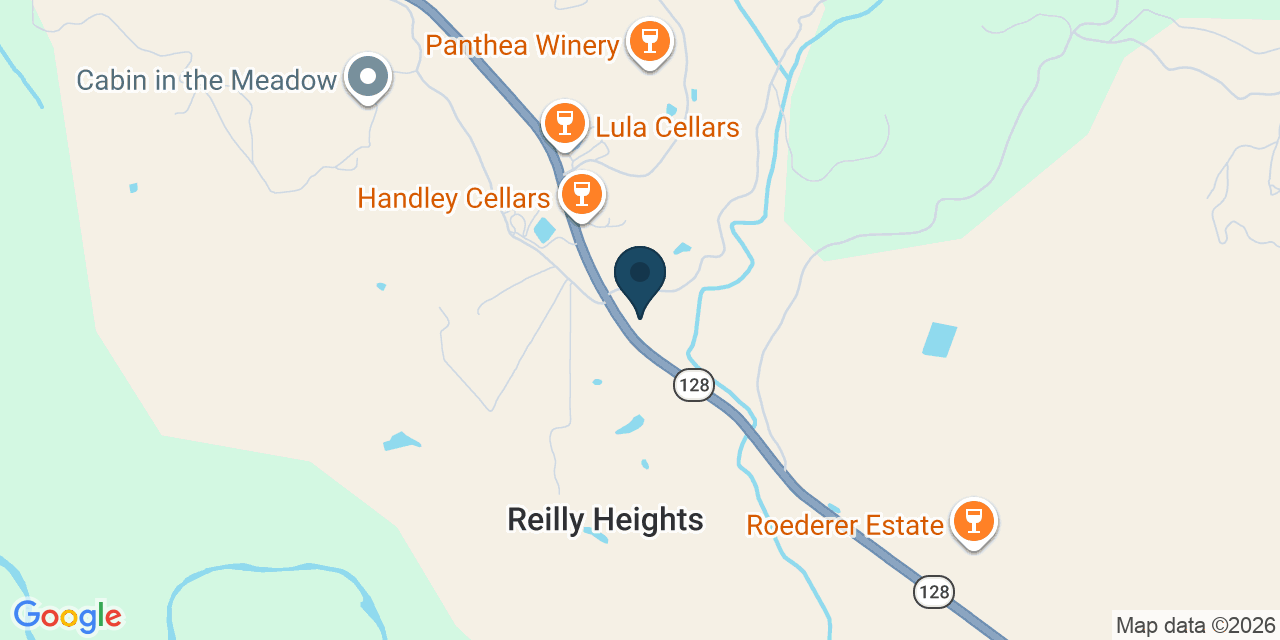Map showing Philo, Mendocino County, CA