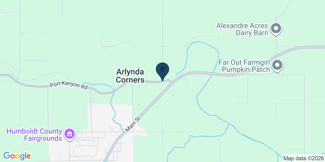 Map showing Humboldt County, CA