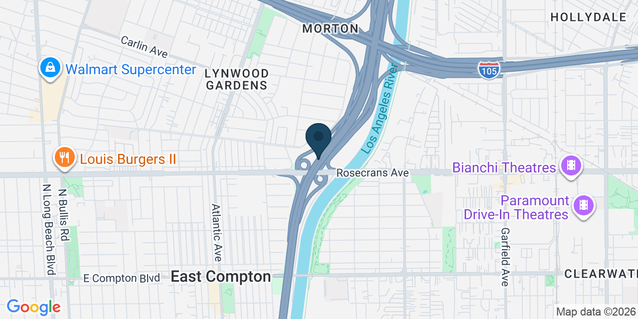Map showing Los Angeles County, CA