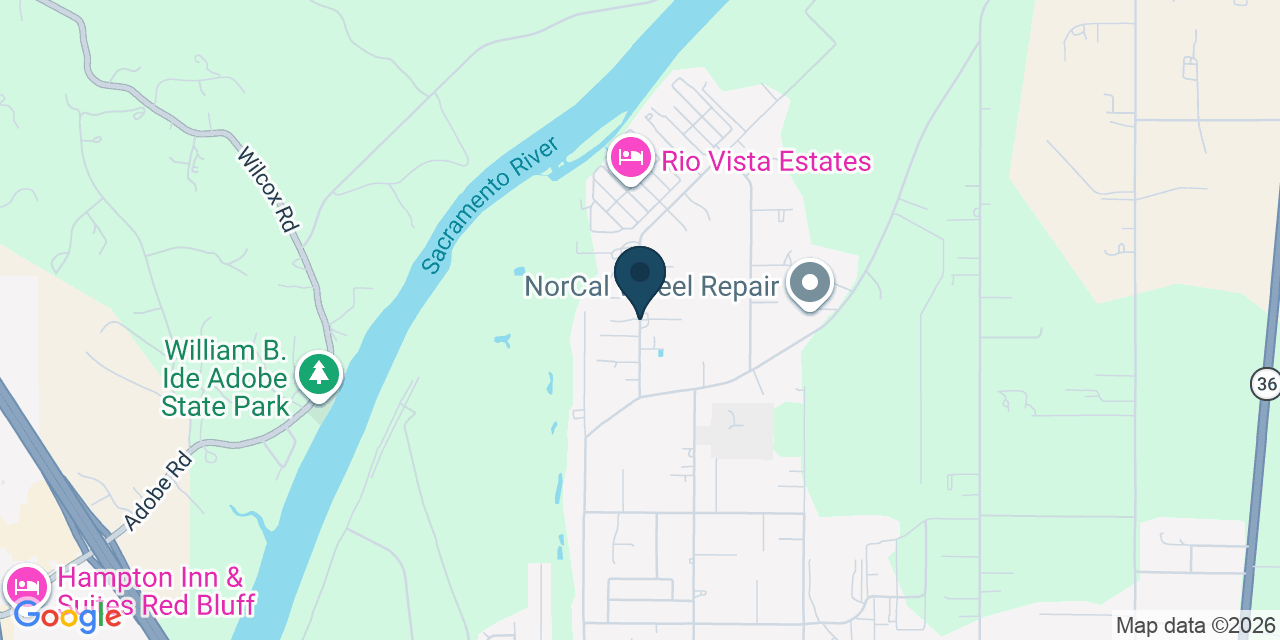 Map showing Tehama County, CA