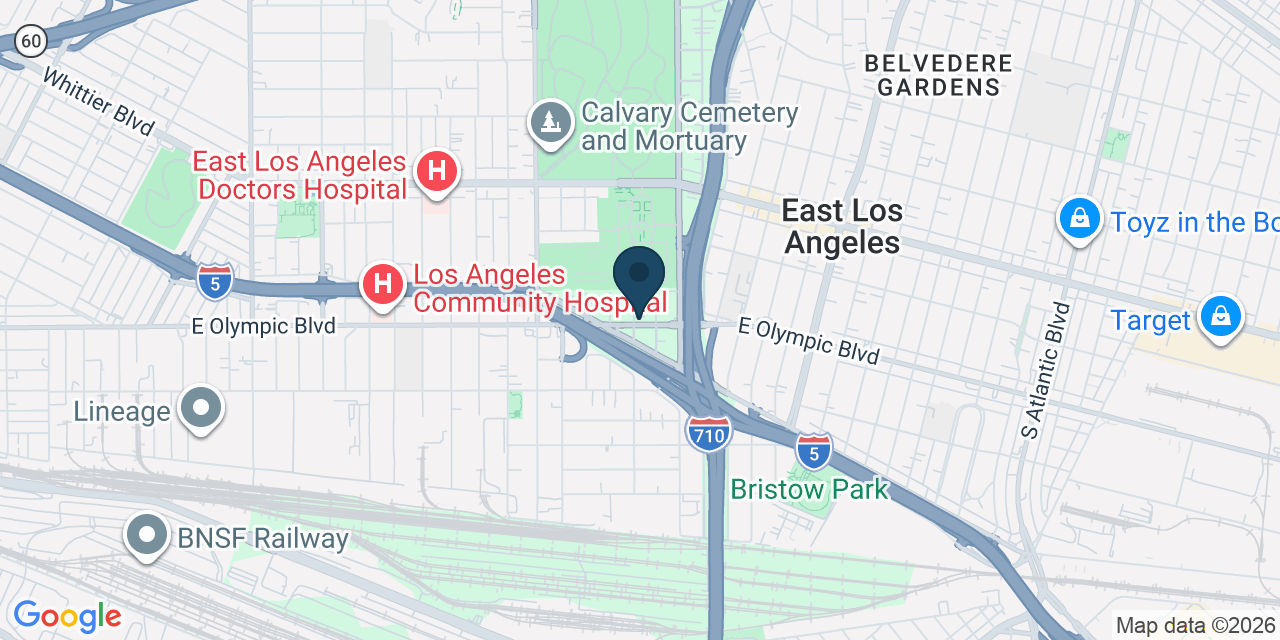 Map showing Los Angeles, Los Angeles County, CA