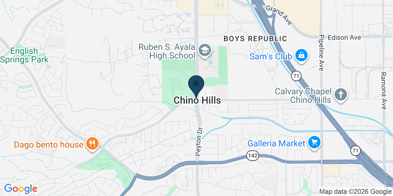 Map showing San Bernardino County, CA