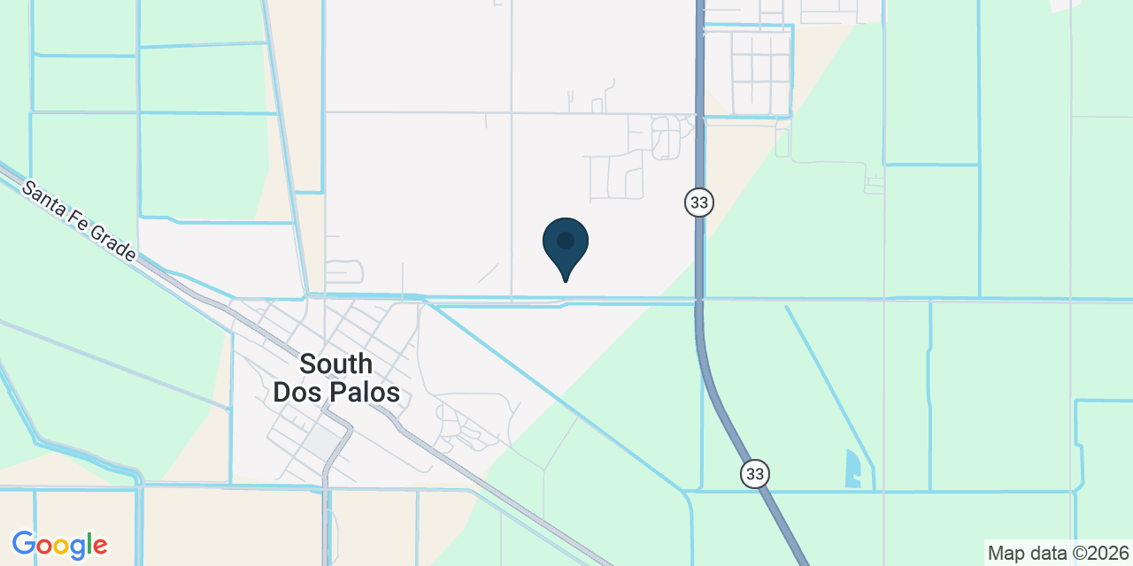Map showing Dos Palos, Merced County, CA