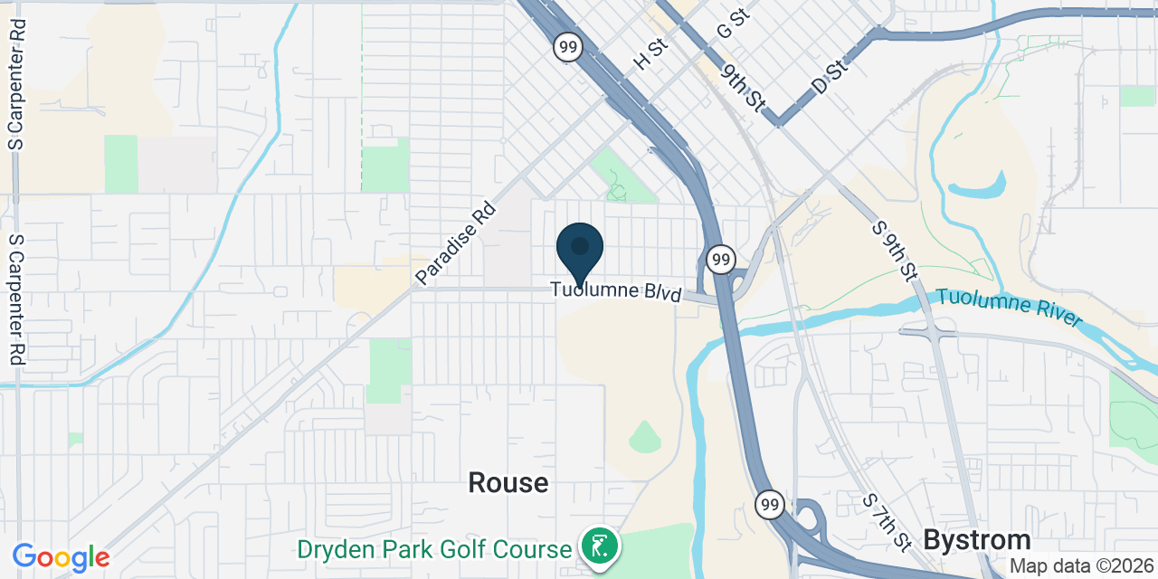 Map showing Modesto, Stanislaus County, CA
