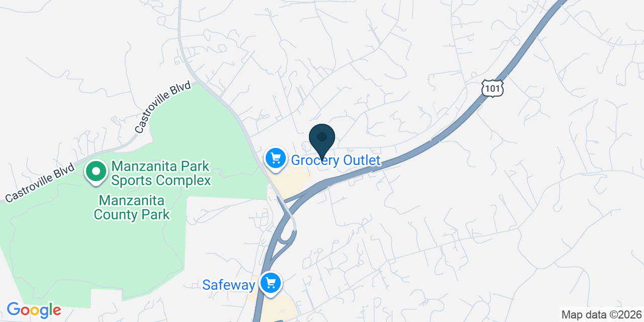 Map showing Prunedale, Monterey County, CA