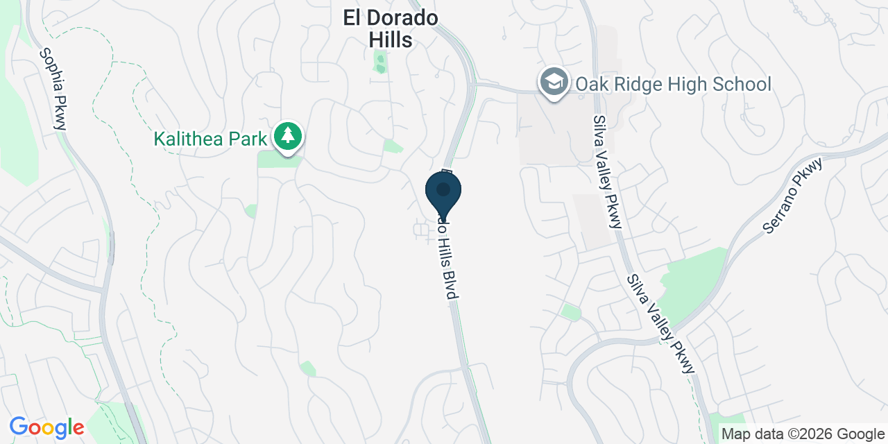 Map showing El Dorado Hills, El Dorado County, CA