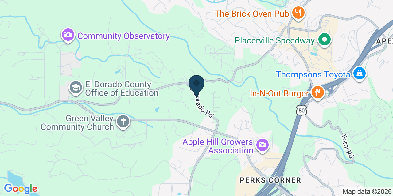 Map showing Placerville, El Dorado County, CA