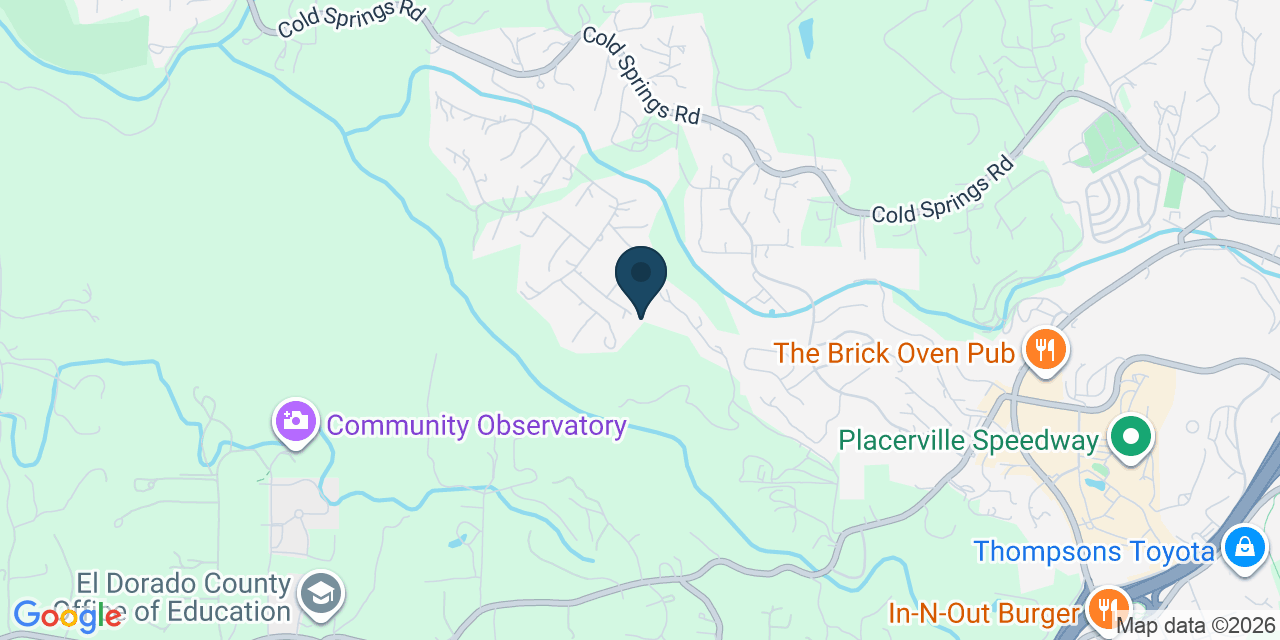 Map showing Placerville, El Dorado County, CA
