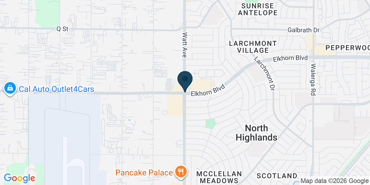 Map showing North Highlands, Sacramento County, CA