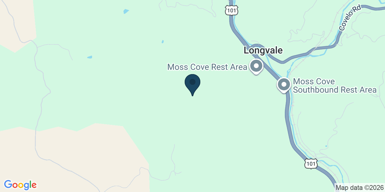 Map showing Mendocino County, CA