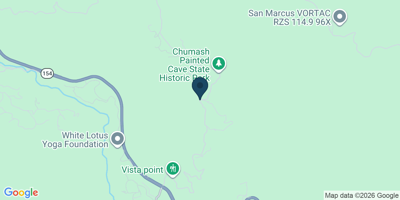 Map showing Santa Barbara County, CA