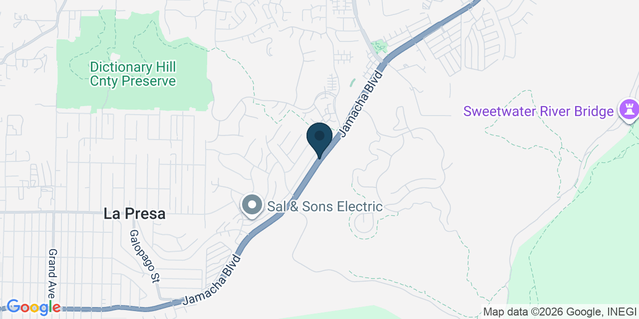 Map showing San Diego County, CA