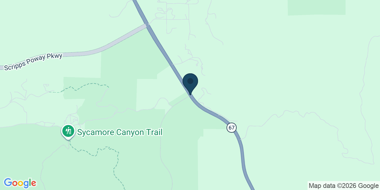 Map showing San Diego County, CA