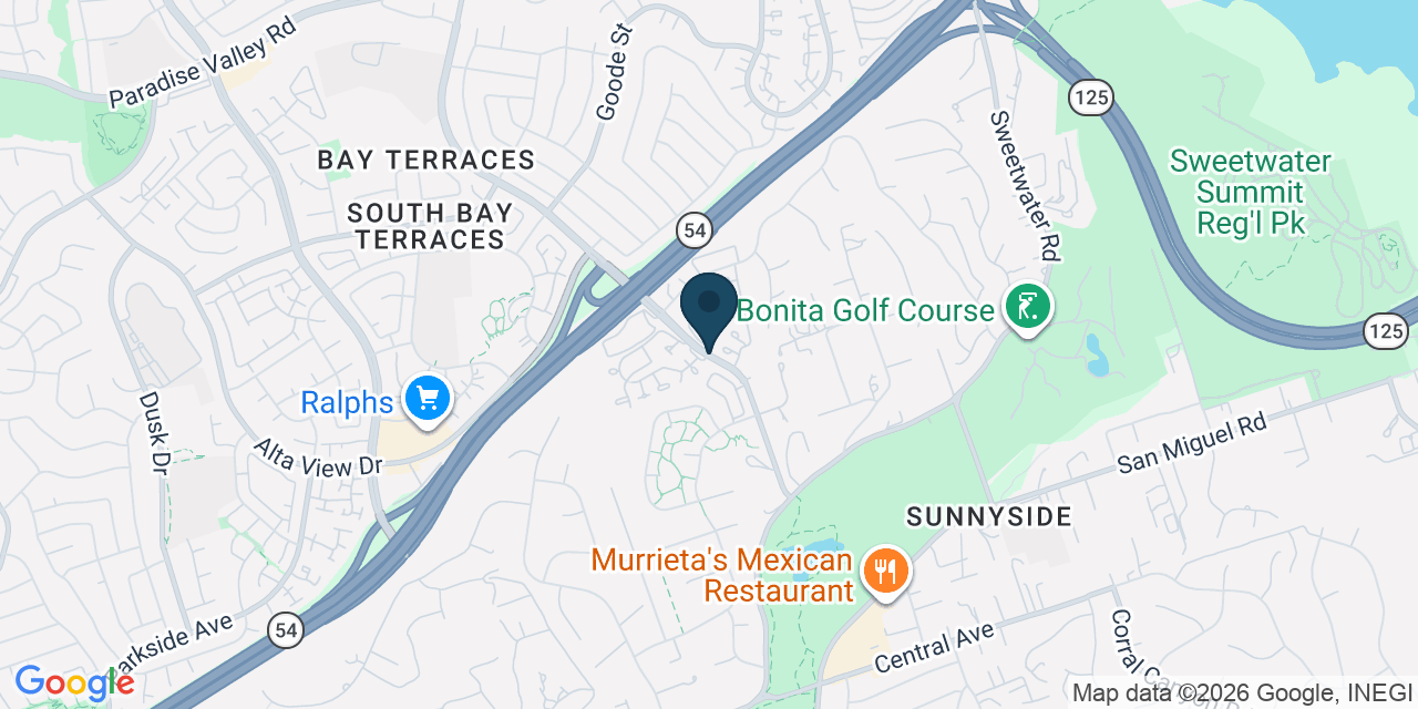 Map showing Bonita, San Diego County, CA