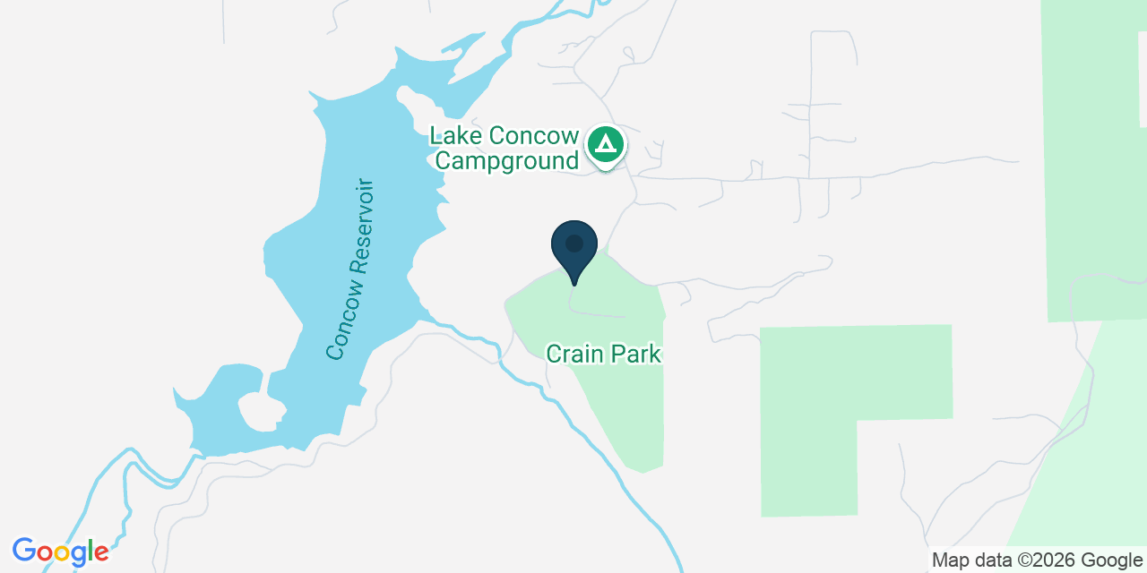 Map showing Concow, Butte County, CA