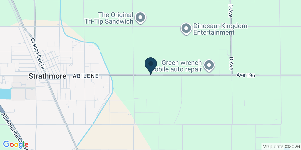 Map showing Tulare County, CA
